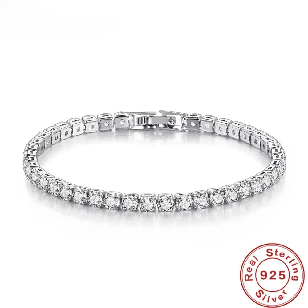 Zircon Tennis Bracelet in 925 Sterling Silver