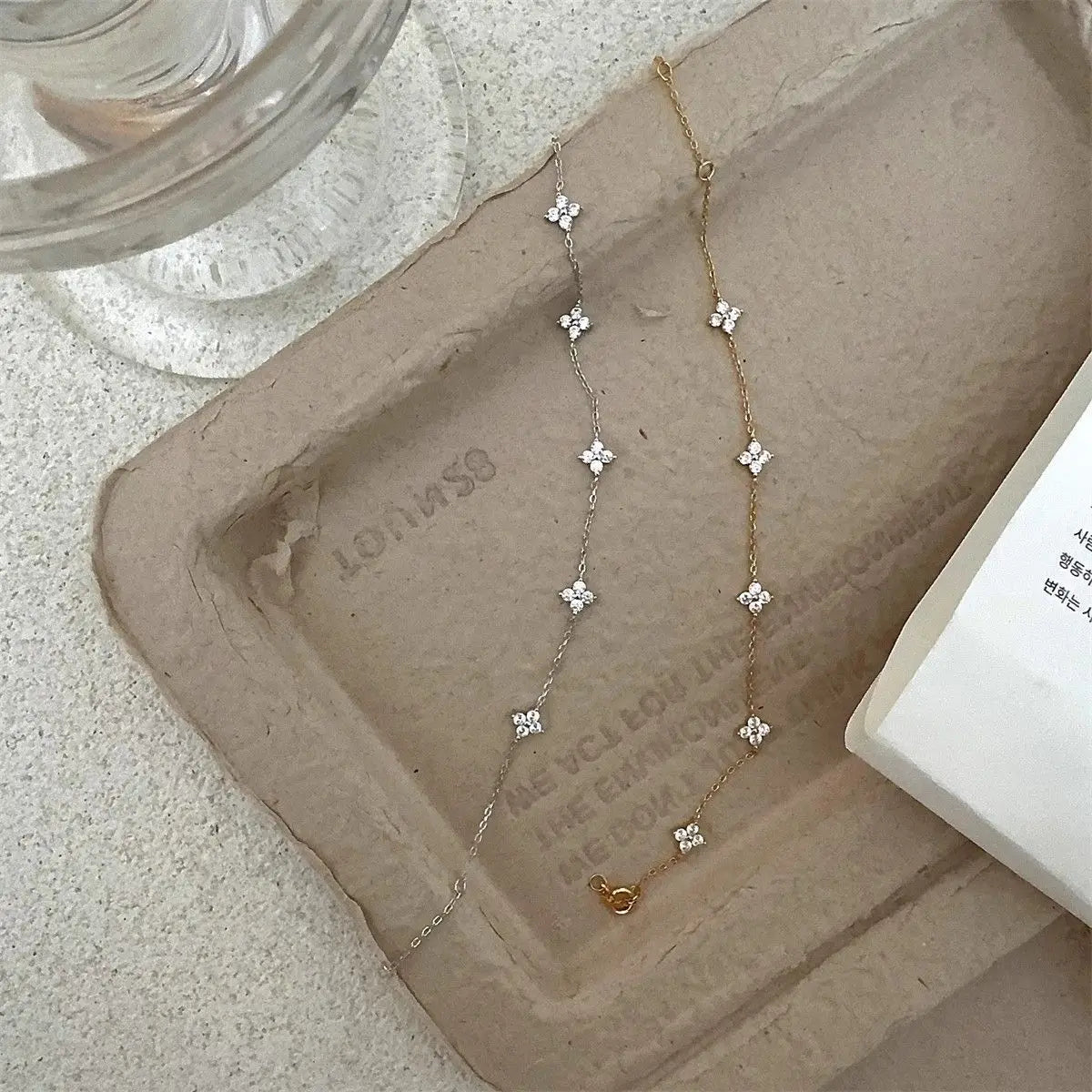 Dainty Flower Charm Bracelet