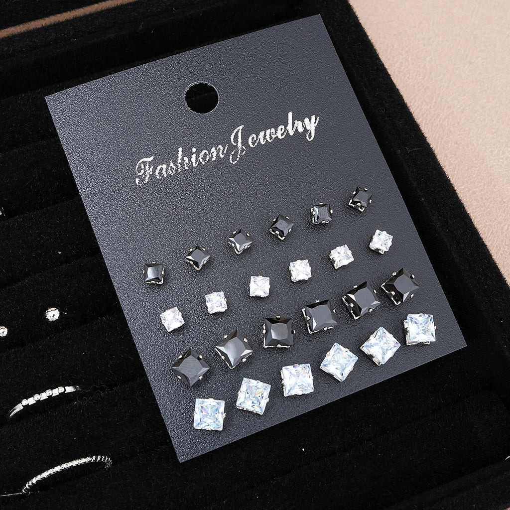 51-Piece Silver-Tone Jewelry Set – Necklaces, Earrings & Rings