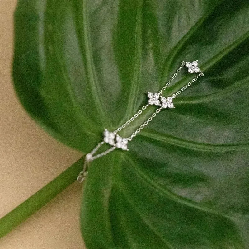 Four-Leaf Flower Jewellery – Bracelet, Necklace or Earrings