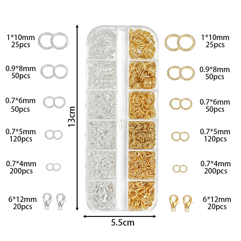 DIY Jewellery Findings Kit – Jump Rings & Lobster Clasps