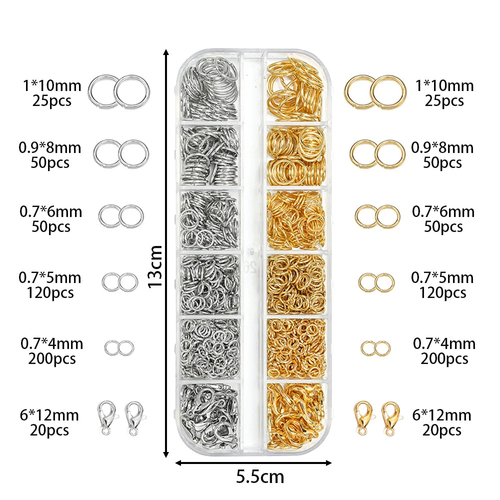 DIY Jewellery Findings Kit – Jump Rings & Lobster Clasps