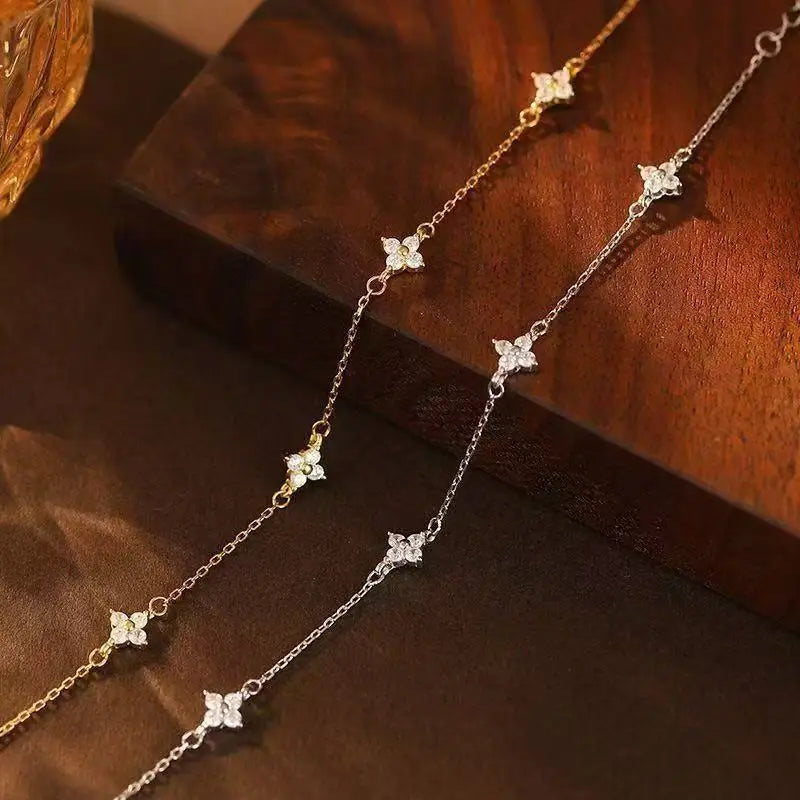 Dainty Flower Charm Bracelet