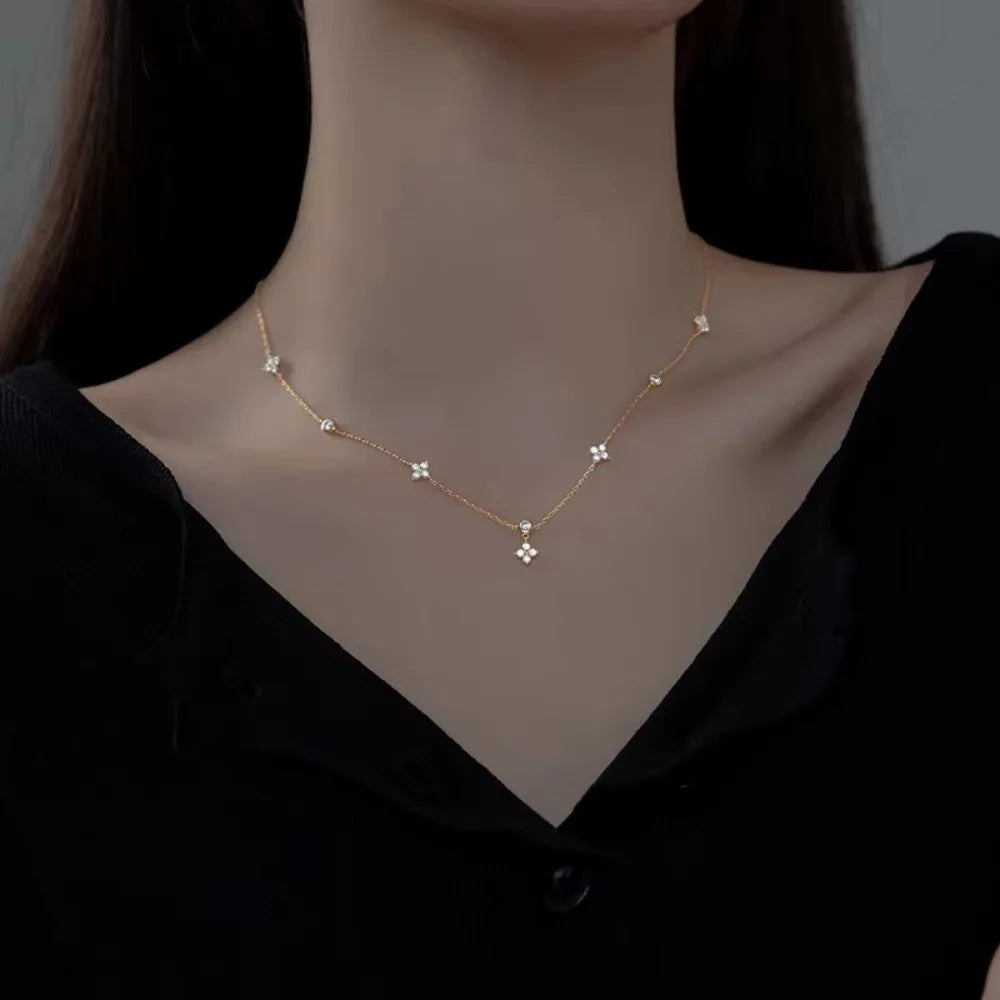 Four-Leaf Flower Jewellery – Bracelet, Necklace or Earrings