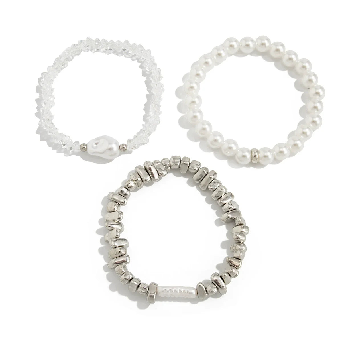 Vintage-Inspired Faux Pearl Beaded Bracelet