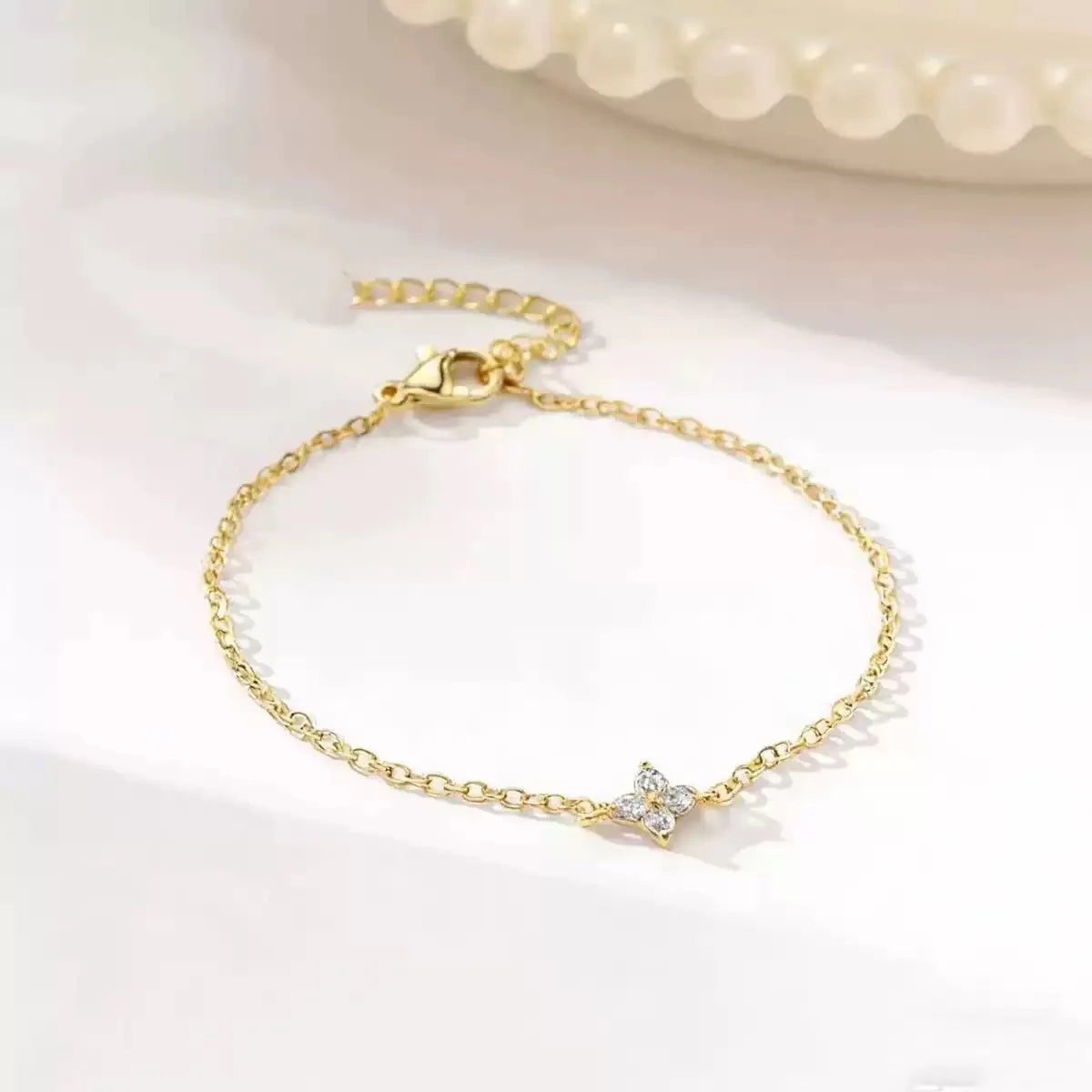 Dainty Flower Charm Bracelet