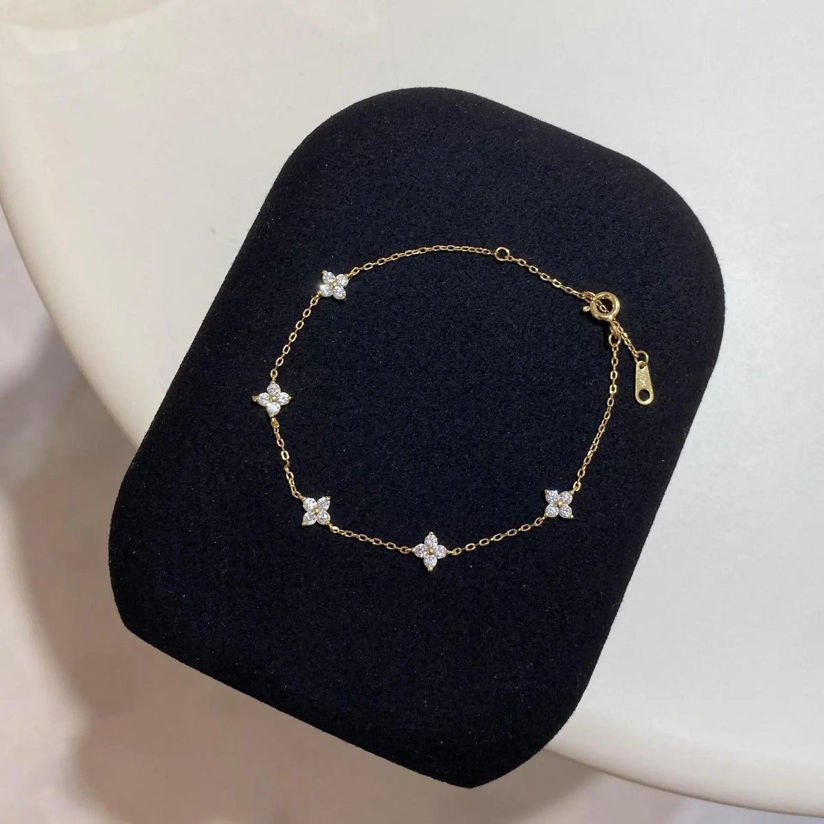 Dainty Flower Charm Bracelet