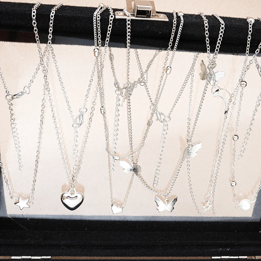 51-Piece Silver-Tone Jewelry Set – Necklaces, Earrings & Rings