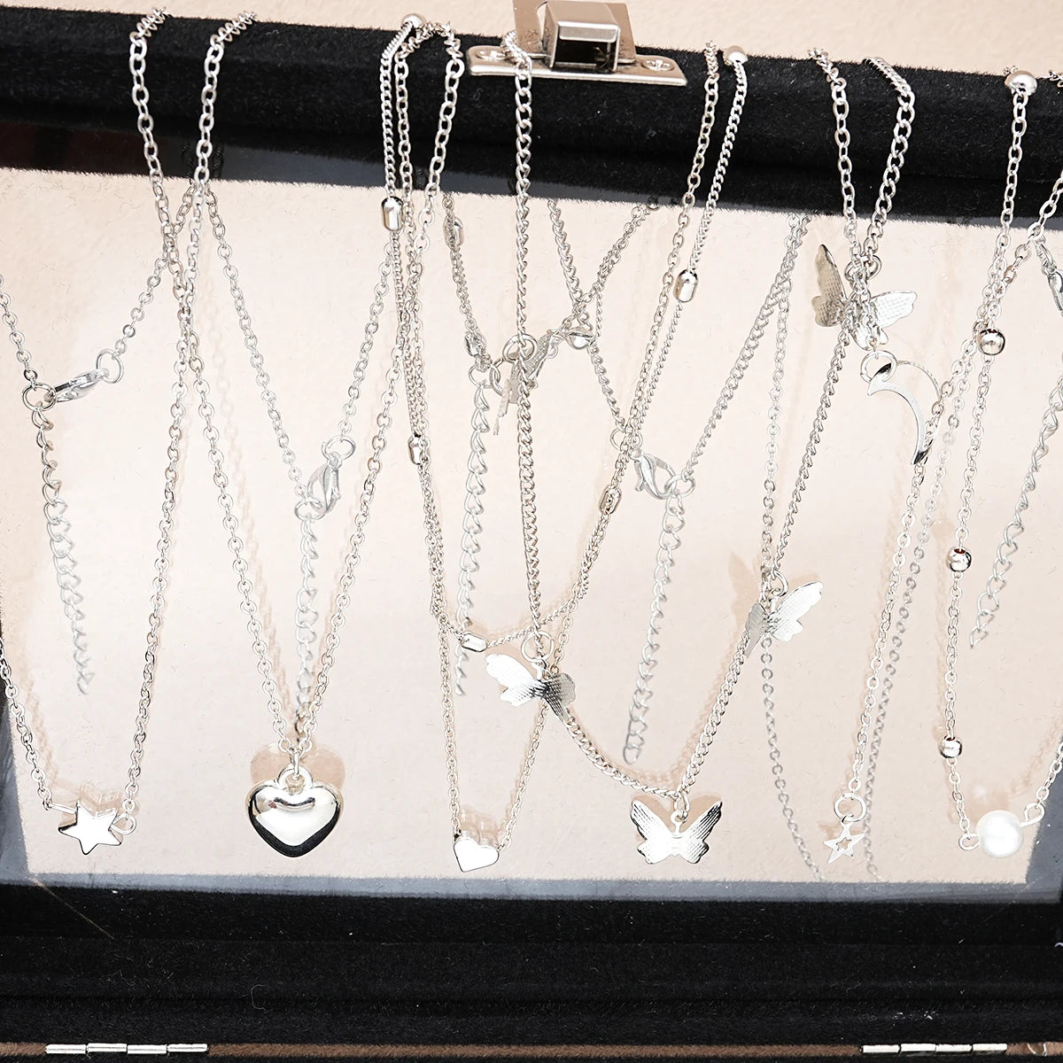 51-Piece Silver-Tone Jewelry Set – Necklaces, Earrings & Rings