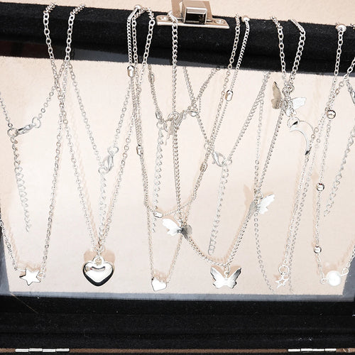 51-Piece Silver-Tone Jewelry Set – Necklaces, Earrings & Rings