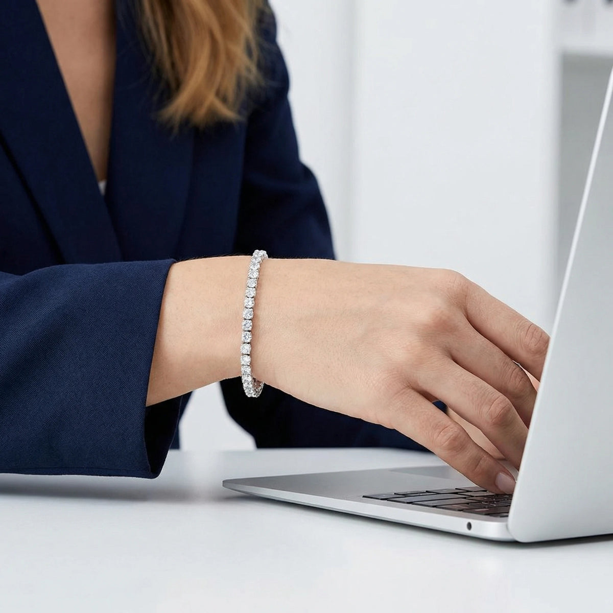 4 mm Zircon Tennis Bracelet in Sterling Silver | ERENY CHARM