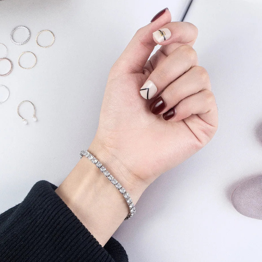 Zircon Tennis Bracelet in 925 Sterling Silver