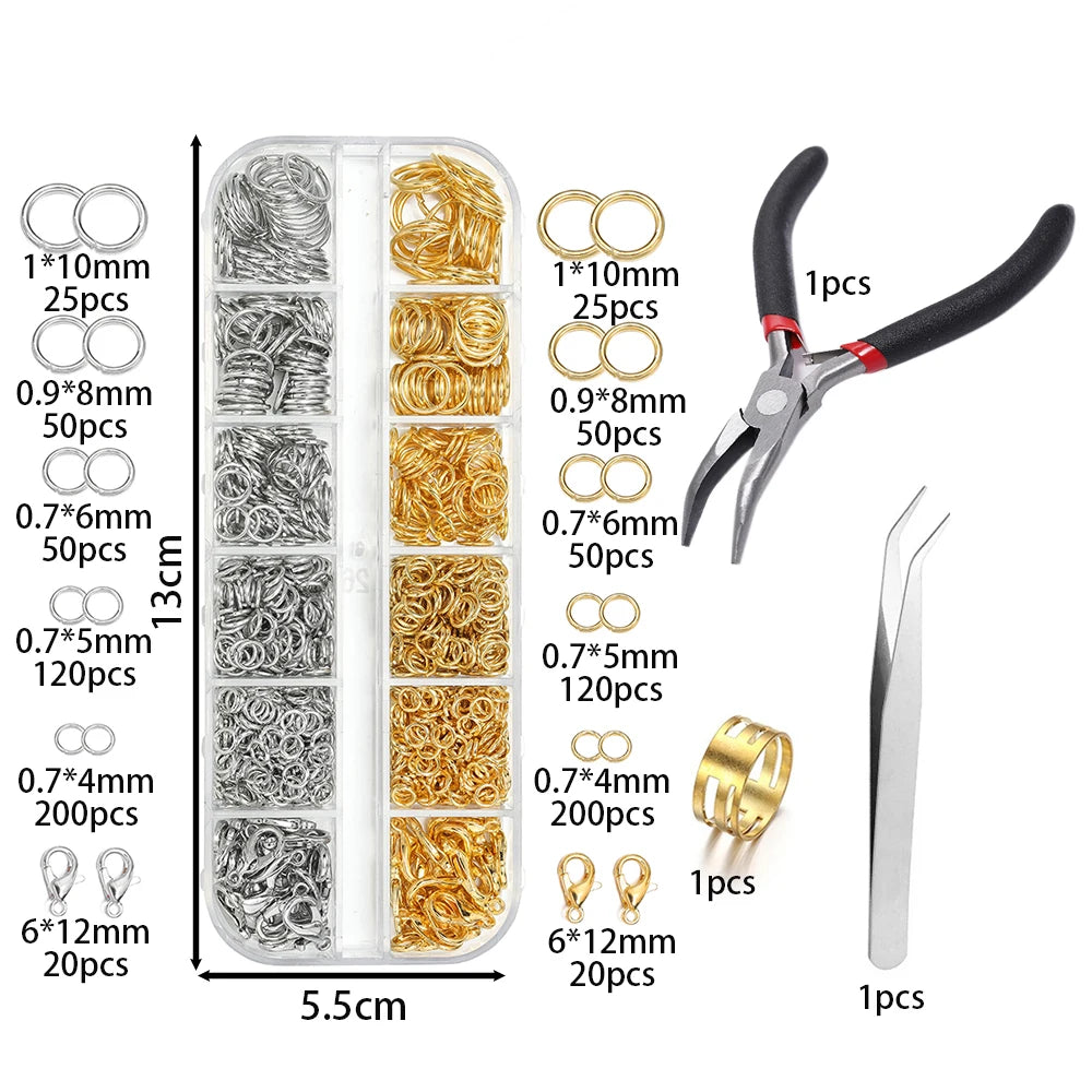 DIY Jewellery Findings Kit – Jump Rings & Lobster Clasps