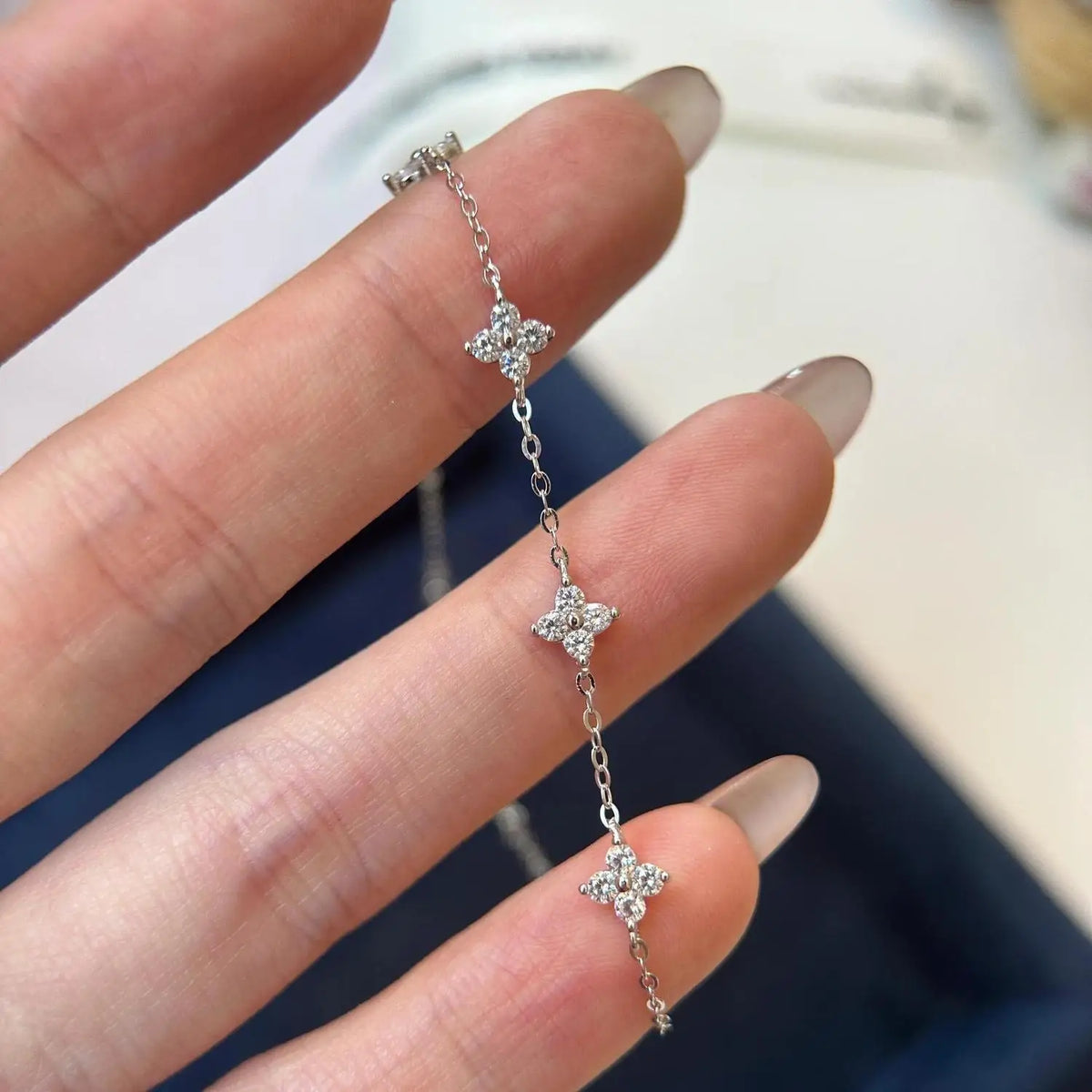 Dainty Flower Charm Bracelet