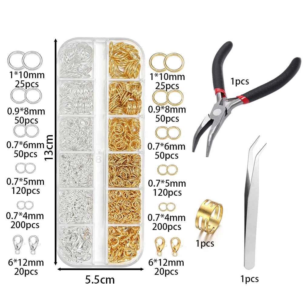 DIY Jewellery Findings Kit – Jump Rings & Lobster Clasps